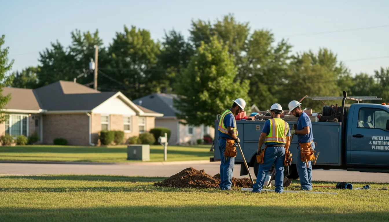 Residential water line and bathroom plumbing service in Hamden, CT